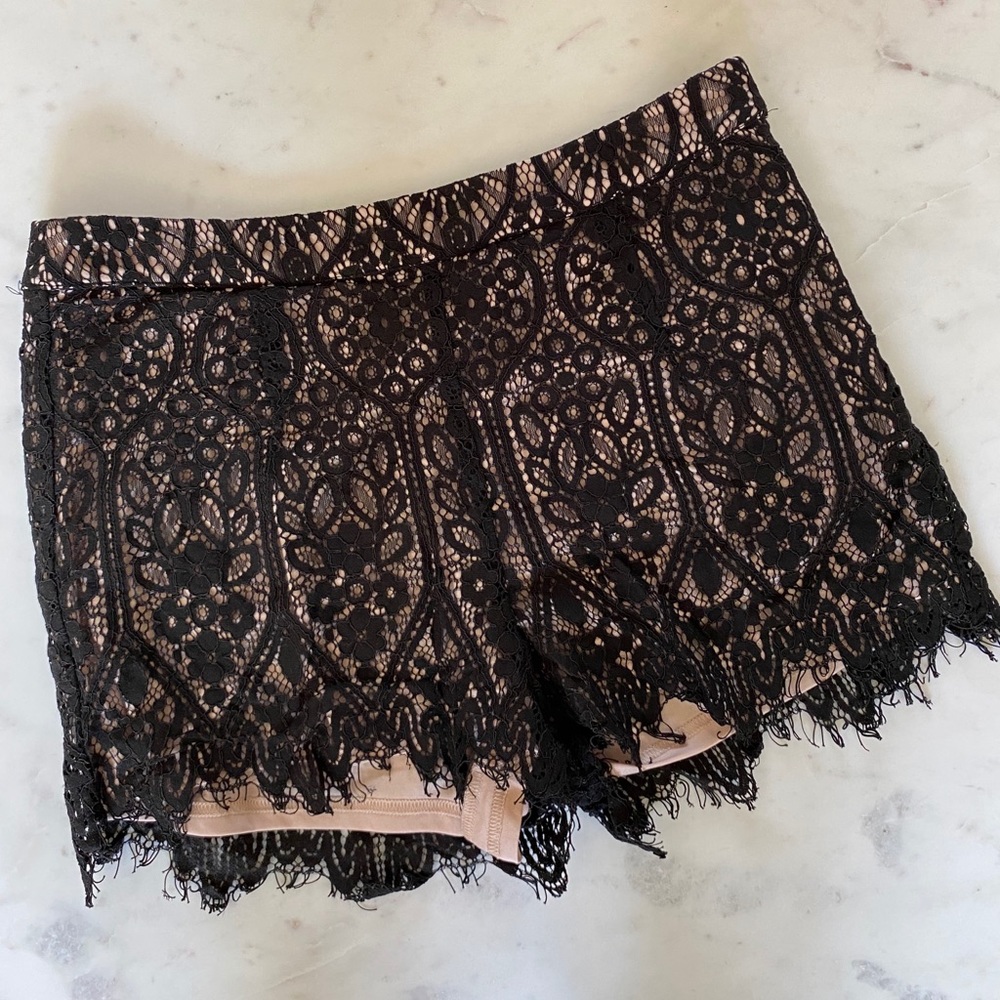 Black Lace Shorts